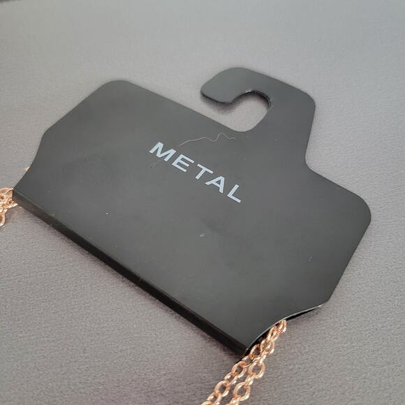 Rose Gold Tone Statement Necklace Filigree Beaded Fringe 16" +3" Extender - Picture 15 of 15